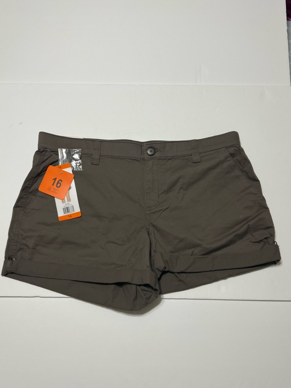 Boston Traders Women's Roll Cuff Shorts (Brown, 16) - Picture 6 of 6